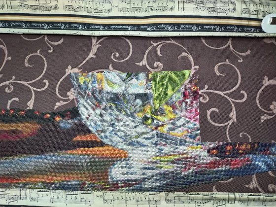 Этап процесса «Солнечный букетик, Катюшкины крестики.»