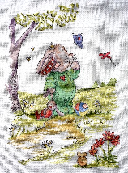 Этап процесса «Зайчик сынишке в комнату»