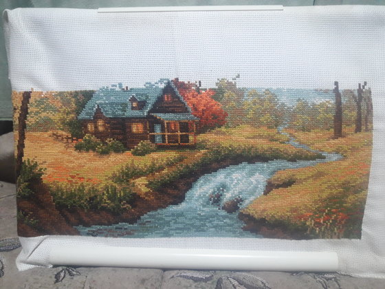 Этап процесса «"Осенний пейзаж"»