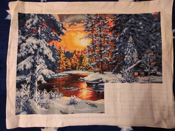 Этап процесса «Зимний закат»