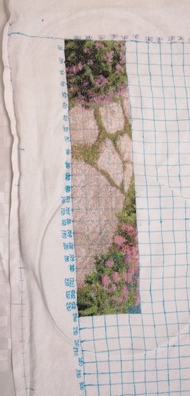 Этап процесса «Схема вышивки «Беседка в саду» (№1882448)»