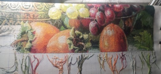 Этап процесса «Натюрморт с хурмой.»