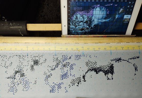 Этап процесса «Букет по картине художника»