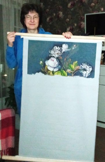 Этап процесса «Букет по картине художника»