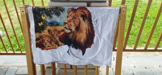 Этап процесса «Семья львов»