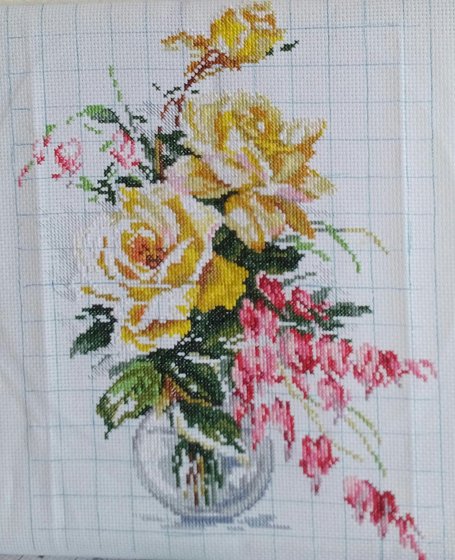 Этап процесса «Желтые розы»