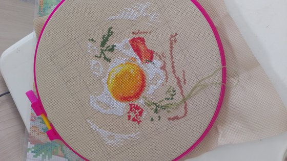 Этап процесса «Тост с яичницей»