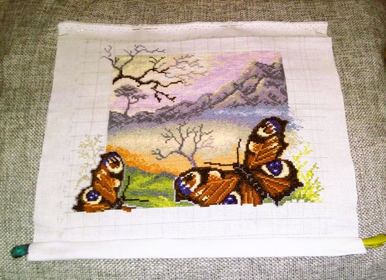 Этап процесса «Бабочки "Павлиний глаз"»