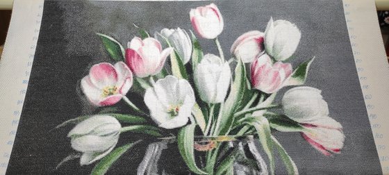 Этап процесса «Букет тюльпанов»