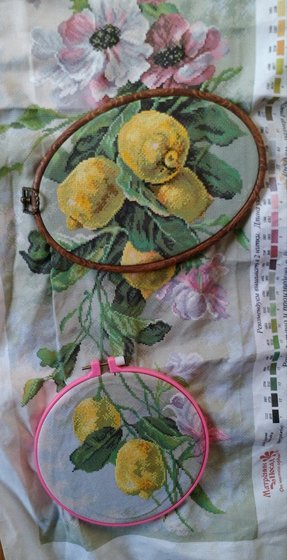 Этап процесса «ветка с лимонами»