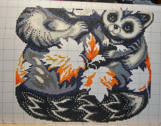 Этап процесса «Подушка Еноты»