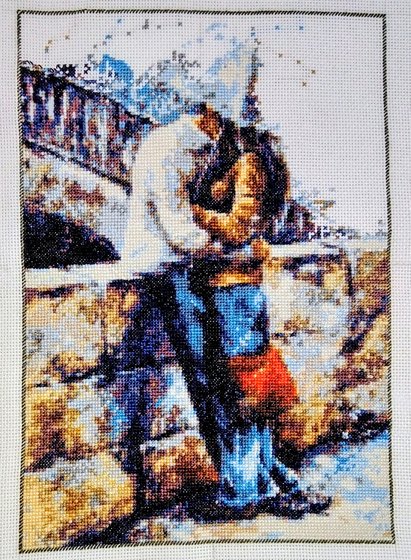 Этап процесса «Двое под зонтом»