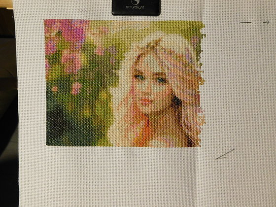 Этап процесса «Девушка на природе»