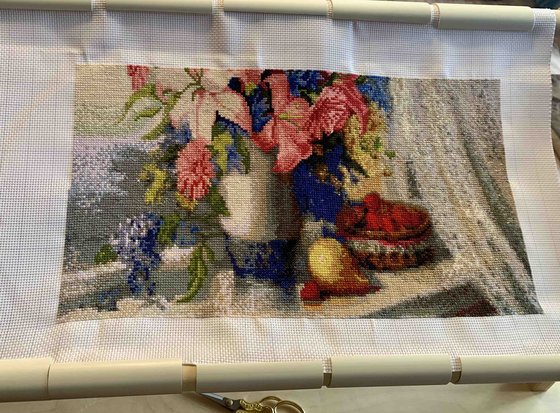 Этап процесса «Натюрморт "Букет"»