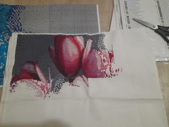 Этап процесса «Тюльпаны»