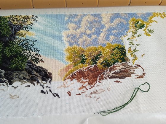 Этап процесса «Утро в Гуамском ущелье»