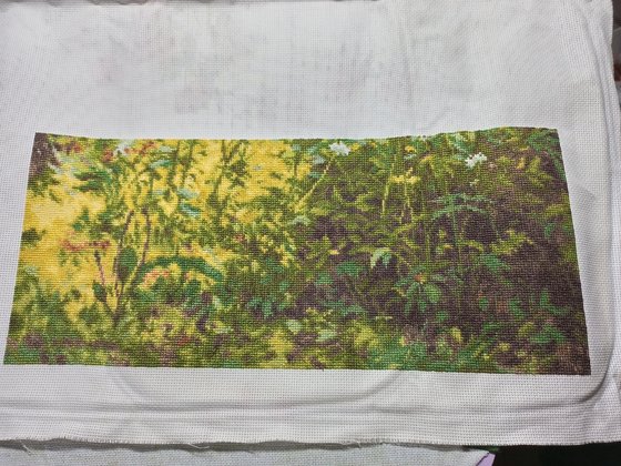 Этап процесса «Уголок заросшего сада. Сныть-трава. От Золотого Руно»