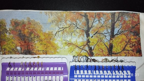 Этап процесса «Осень по картине Анны Булгару»