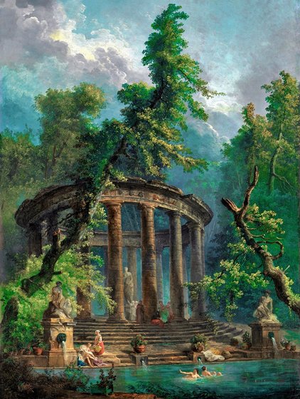 Этап процесса «Гюбер Робер "Бассейн для купания"»