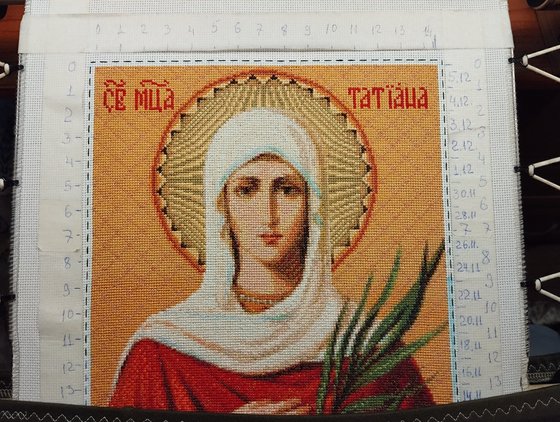 Этап процесса «Икона - Святая Татьяна.»