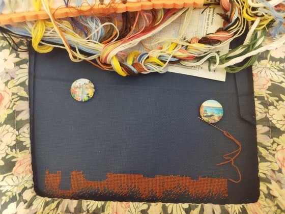 Этап процесса «Викторианский шарм арт. 13666 Dimensions 20x43 см»