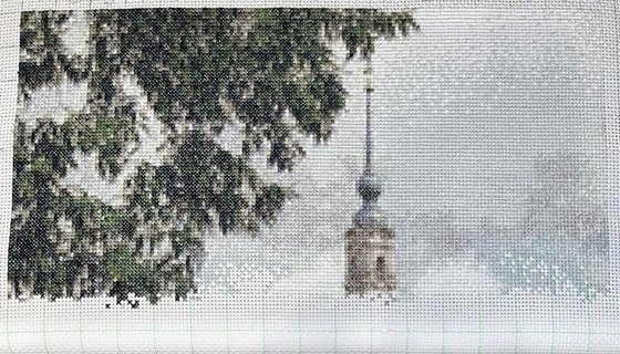 Этап процесса «Калязин, Волга, колокольня»