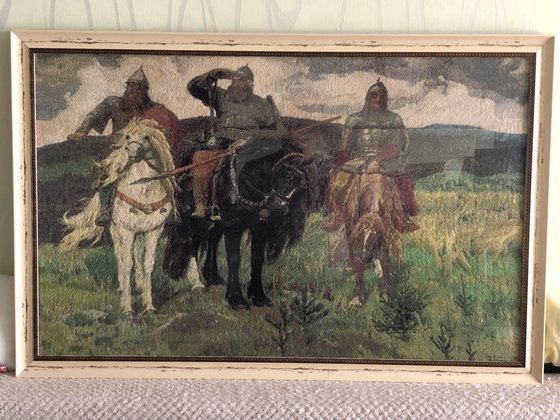 Этап процесса «Три богатыря, Васнецов»