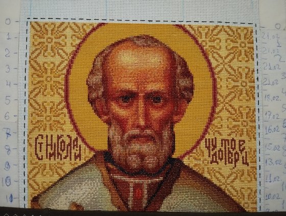 Этап процесса «Икона "Святой Николай".»