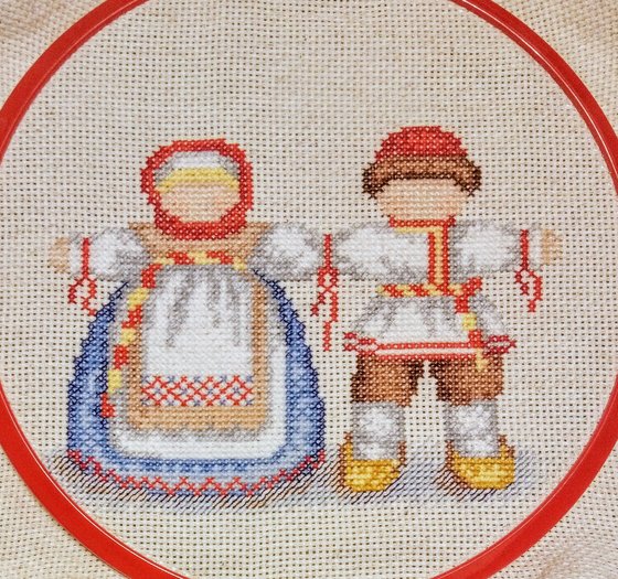 Этап процесса «Славянские обереги "Счастливица" и "Неразлучники"»