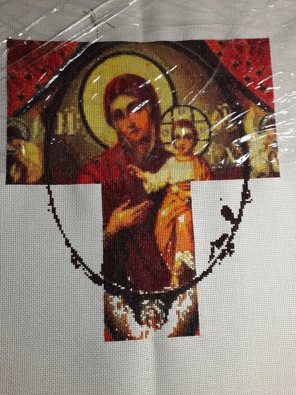 Этап процесса «Богородица Неопалимая Купина»