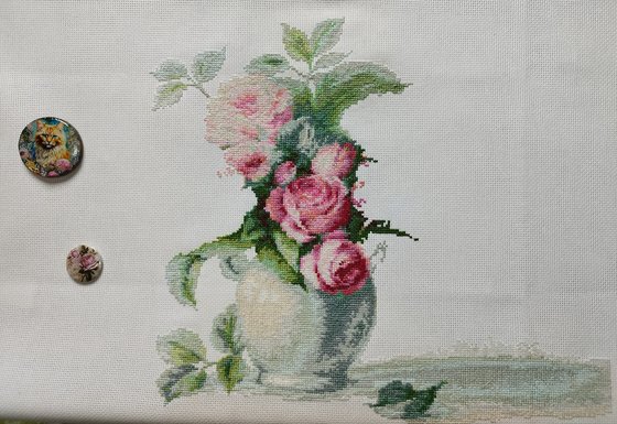 Этап процесса «"Этюд с чайными розами" Luka-S В2280»