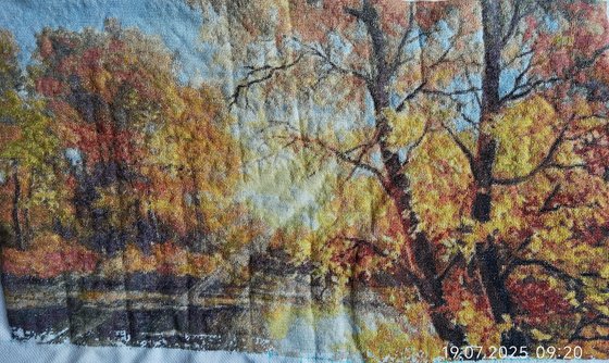 Этап процесса «Осень по картине Анны Булгару»