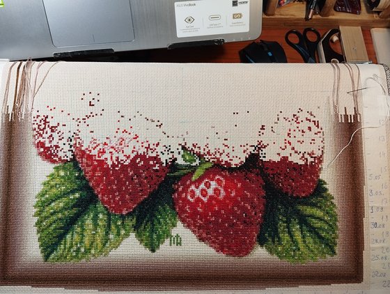 Этап процесса «Подушка Клубника 1»