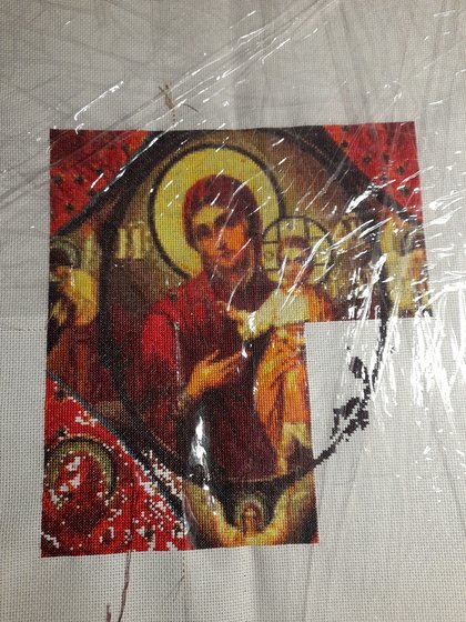 Этап процесса «Богородица Неопалимая Купина»