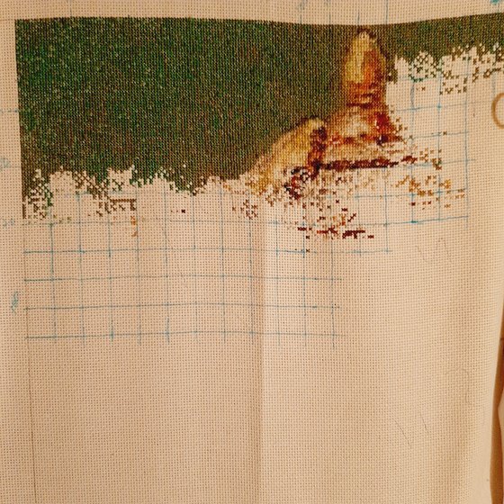 Этап процесса «Натюрморт с хурмой»