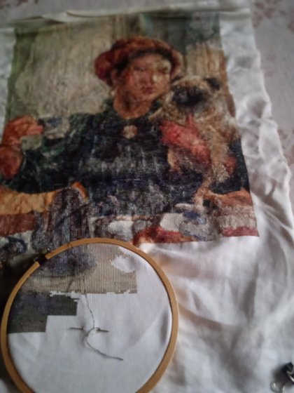 Этап процесса «Дама с мопсом»