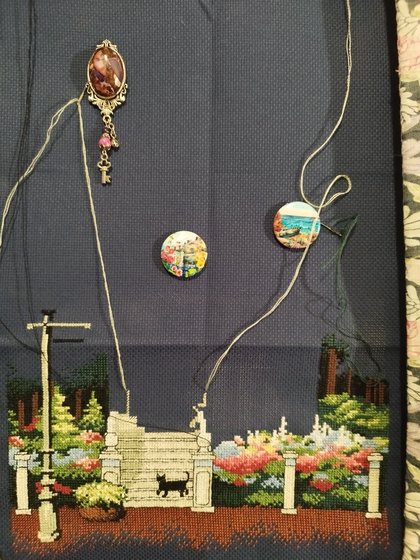 Этап процесса «Викторианский шарм арт. 13666 Dimensions 20x43 см»