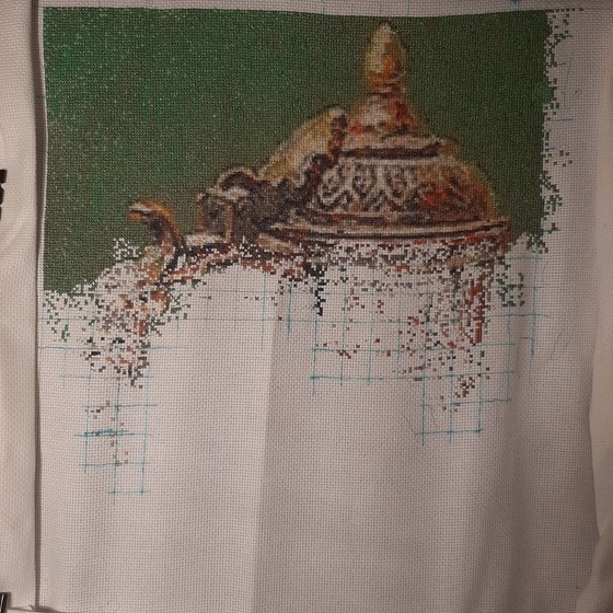 Этап процесса «Натюрморт с хурмой»